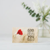 キリスト教の引用文に溶け込むように神は創造しなかった 名刺 (スタンド正面)