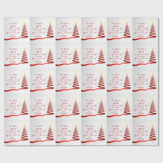 キリスト教の引用文のロマンの6:23 /Wrappingの紙 ラッピングペーパー (フラット)