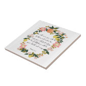 キリスト教の引用文の芸術-賛美歌の91:4 タイル (側面)