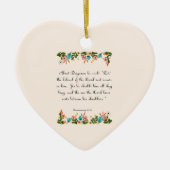 キリスト教の引用文の芸術- Deuteronomyの33:12 セラミックオーナメント (正面)