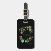 キリスト教の引用文の芸術- Matthewの6:11 ラゲッジタグ (正面縦)