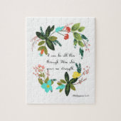 キリスト教の引用文の芸術- Philippiansの4:13 ジグソーパズル (縦)