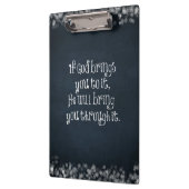 キリスト教の引用文もし：神があなたを連れて行く クリップボード (左)