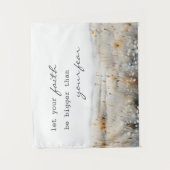 キリスト教の引用文を恐れるよりも信仰を大きくしなさい タペストリー (正面)