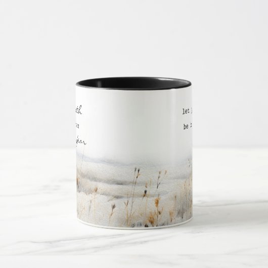 キリスト教の引用文を恐れるよりも信仰を大きくしなさい マグカップ (中央)