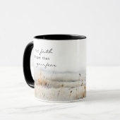 キリスト教の引用文を恐れるよりも信仰を大きくしなさい マグカップ (正面左)