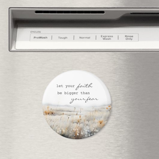 キリスト教の引用文を恐れるよりも信仰を大きくしなさい マグネット (インサイチュ (食洗機))
