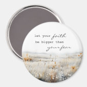 キリスト教の引用文を恐れるよりも信仰を大きくしなさい マグネット (正面/裏面)