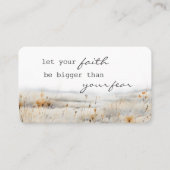 キリスト教の引用文を恐れるよりも信仰を大きくしなさい 名刺 (正面)