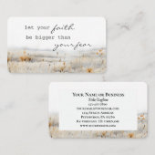 キリスト教の引用文を恐れるよりも信仰を大きくしなさい 名刺 (正面/裏面)