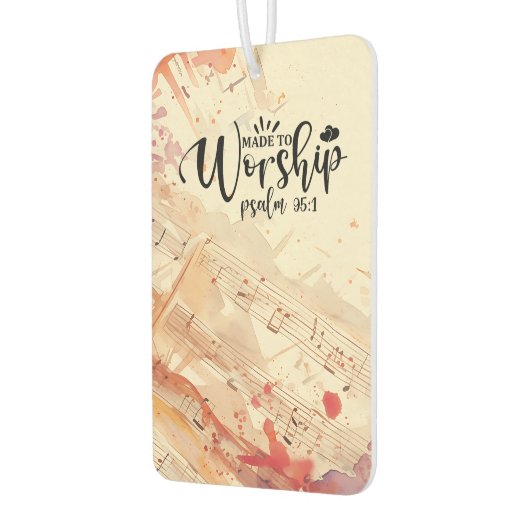 キリスト教の引用文を感動的崇拝する カーエアーフレッシュナー (左)