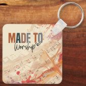 キリスト教の引用文を感動的崇拝する キーホルダー (裏面)