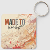 キリスト教の引用文を感動的崇拝する キーホルダー (裏面)