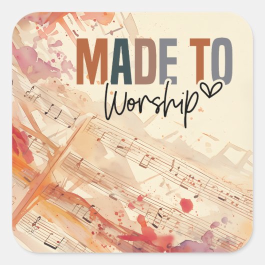 キリスト教の引用文を感動的崇拝する スクエアシール (正面)