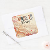 キリスト教の引用文を感動的崇拝する スクエアシール (封筒)