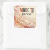 キリスト教の引用文を感動的崇拝する スクエアシール (バッグ)