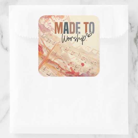 キリスト教の引用文を感動的崇拝する スクエアシール (バッグ)