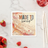 キリスト教の引用文を感動的崇拝する スタンダードカクテルナプキン (インサイチュ)