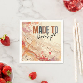 キリスト教の引用文を感動的崇拝する スタンダードカクテルナプキン