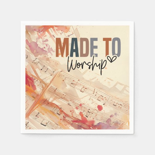 キリスト教の引用文を感動的崇拝する スタンダードカクテルナプキン (正面)