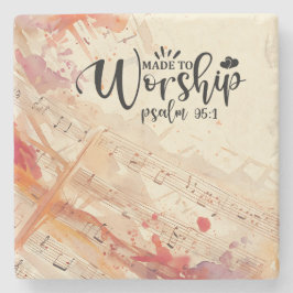 キリスト教の引用文を感動的崇拝する ストーンコースター