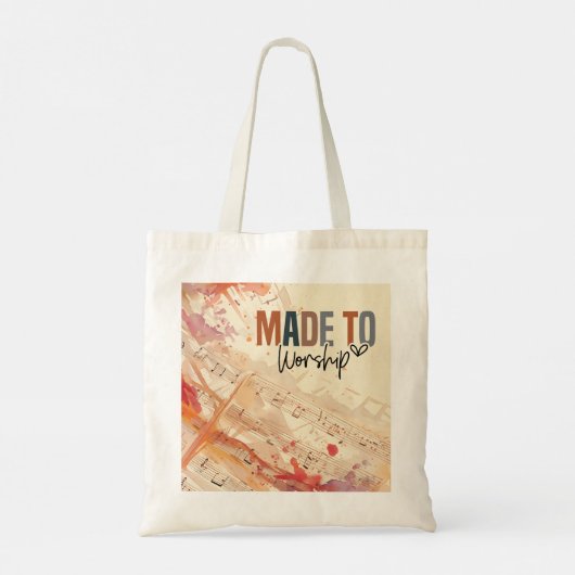 キリスト教の引用文を感動的崇拝する トートバッグ (裏面)