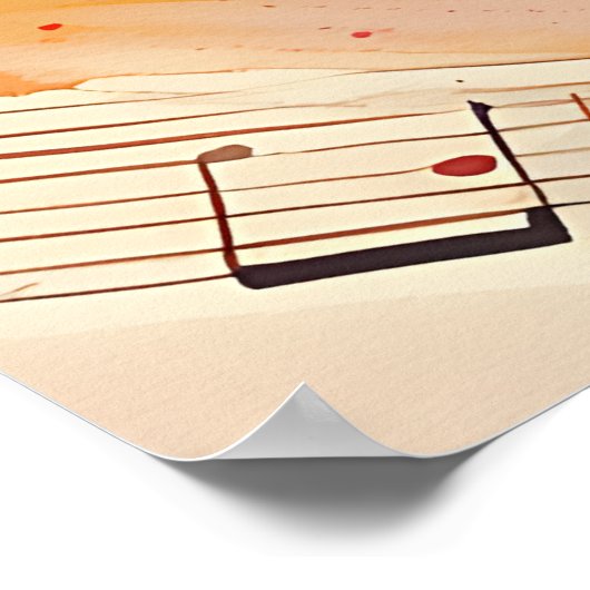 キリスト教の引用文を感動的崇拝する ポスター (角)