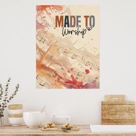 キリスト教の引用文を感動的崇拝する ポスター