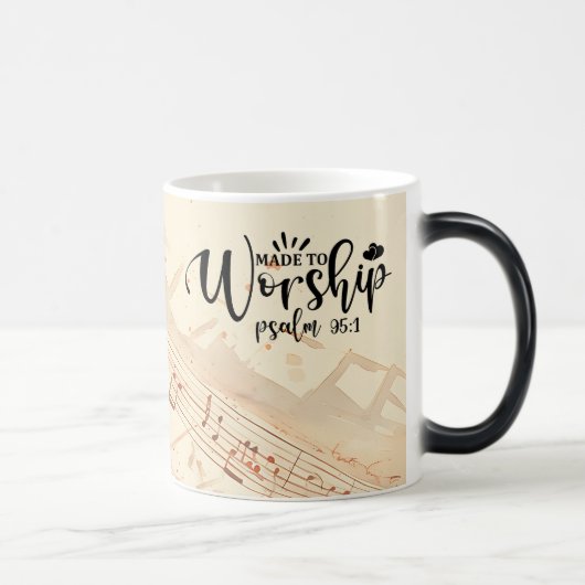 キリスト教の引用文を感動的崇拝する モーフィングマグカップ (右)