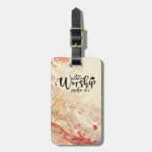 キリスト教の引用文を感動的崇拝する ラゲッジタグ (正面縦)