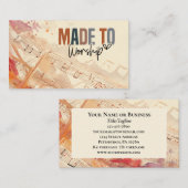 キリスト教の引用文を感動的崇拝する 名刺 (正面/裏面)