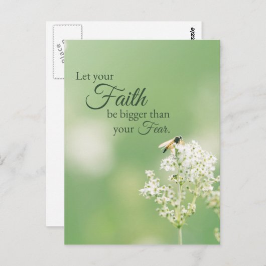 キリスト教の引用文フローラ花 ポストカード (正面/裏面)