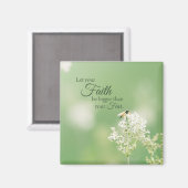 キリスト教の引用文フローラ花 マグネット (正面/裏面)