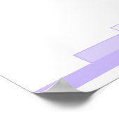 キリスト教の引用文ポスターと薄紫のアールデコ ポスター (角)