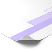 キリスト教の引用文ポスターと薄紫のアールデコ ポスター (角)