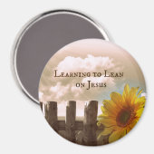 キリスト教の引用文学:イエスに頼る マグネット (正面/裏面)