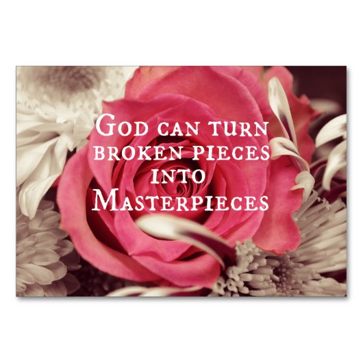 キリスト教の引用文神が壊れた部分を回すことができる テーブルナンバー (裏面)