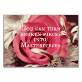 キリスト教の引用文神が壊れた部分を回すことができる テーブルナンバー (正面)