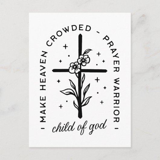 キリスト教の引用文神の祈りの言葉戦士の子 ポストカード (正面)