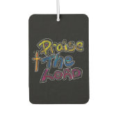 キリスト教の引用文「主を賛美する」 カーエアーフレッシュナー (正面)