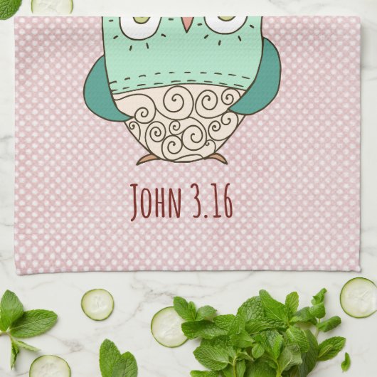 キリスト教の引用文：私はフクロウと一緒の売春婦である キッチンタオル (折り畳み)