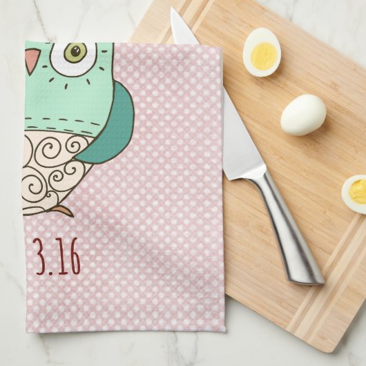 キリスト教の引用文：私はフクロウと一緒の売春婦である キッチンタオル (四つ折り)