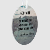 キリスト教の徒に神が立感動的つ オーナメント (正面)