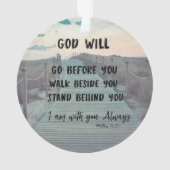 キリスト教の徒に神が立感動的つ オーナメント (裏面)