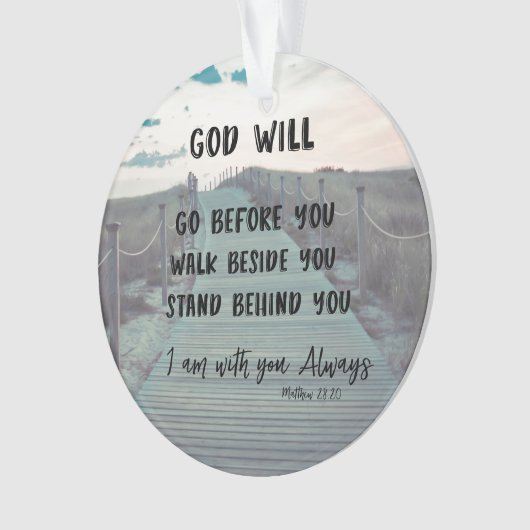 キリスト教の徒に神が立感動的つ オーナメント (正面)