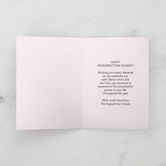 キリスト教の復活祭イエス様が復活 カード (内部)