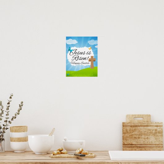 キリスト教の復活祭、イエスは復活した ポスター (キッチン)