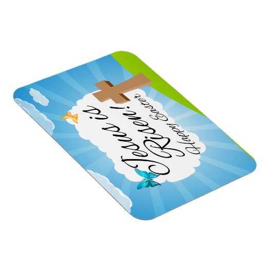 キリスト教の復活祭、イエスは復活した マグネット (右側)