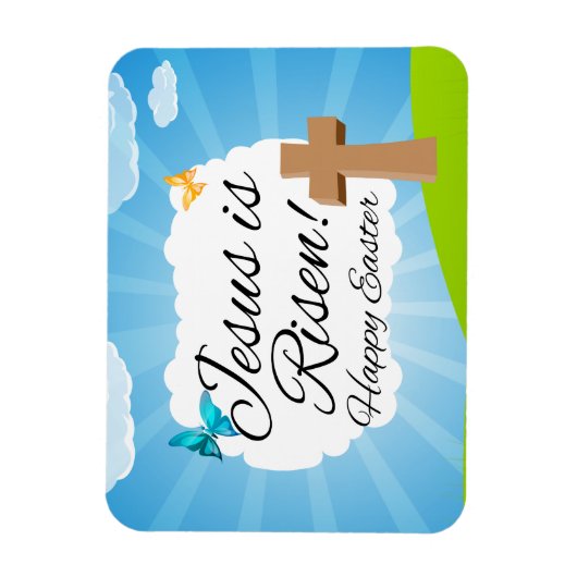 キリスト教の復活祭、イエスは復活した マグネット (縦)