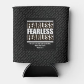 キリスト教の恐れを知らない神の子パーソナライズされた供 缶クーラー (正面)